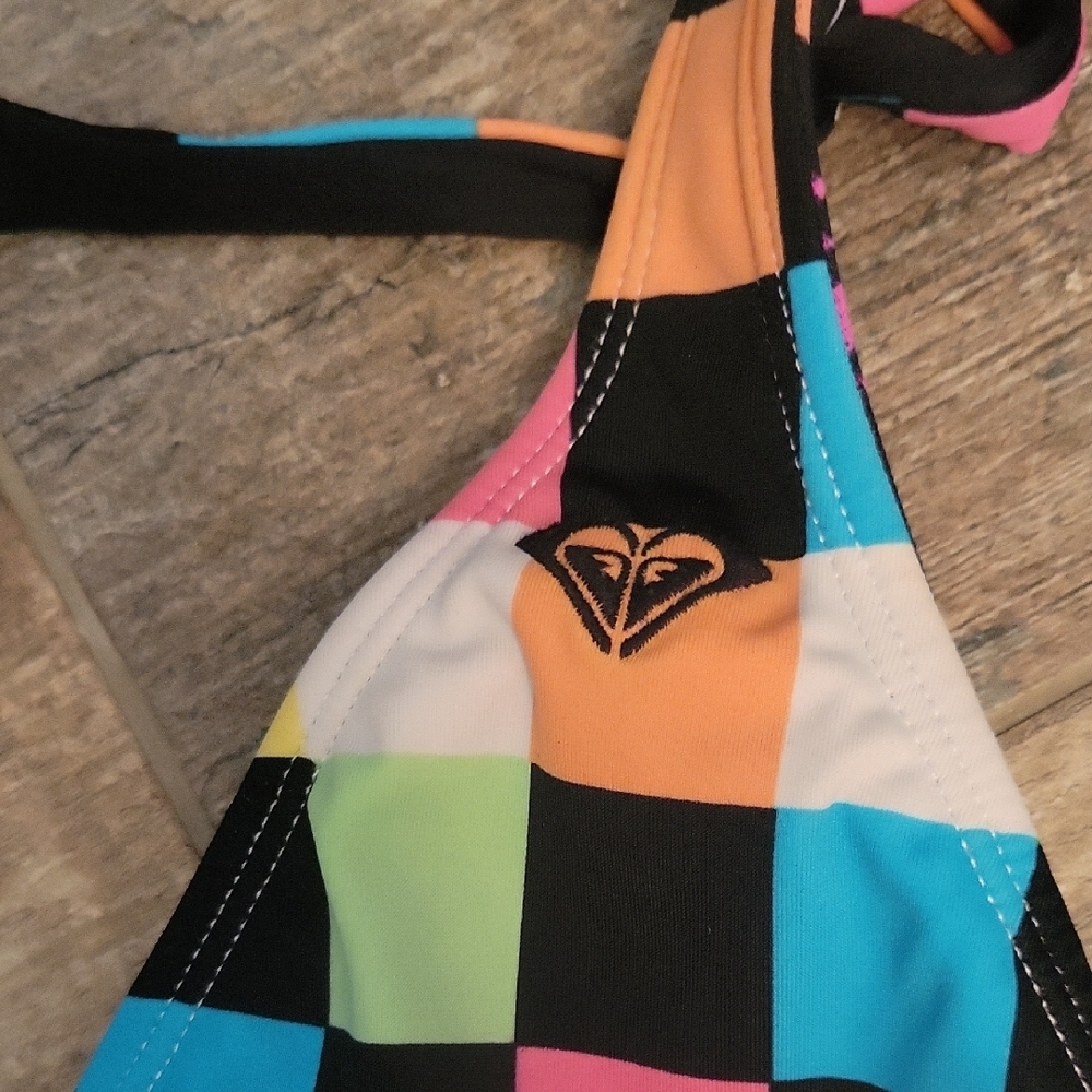 Reversible Medium Roxy Multicolor Bikini Swim Sui… - image 6
